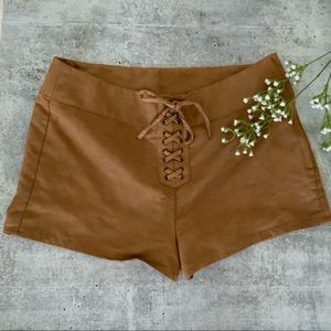 H&M Tan Suede Shorts